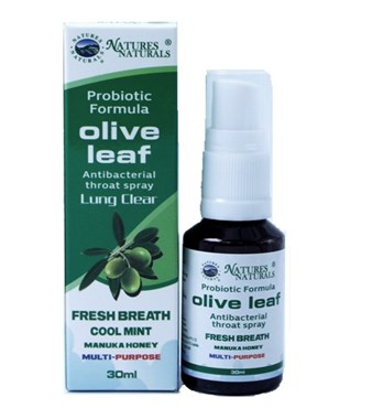 Natures Naturals Olive Leaf  Probiotic  lung clear Throat Spray  Image