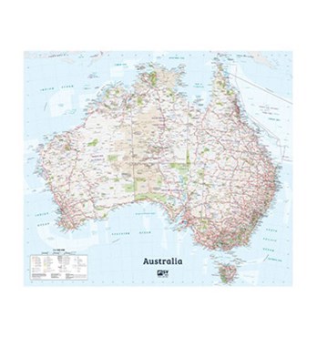 Poster Map - Australia - in English and Chinese Image