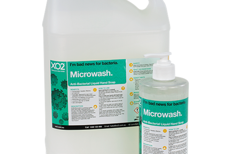 Microwash - Antibacterial Liquid Hand Soap, Body Wash & Hair Shampoo - Fragrance Free