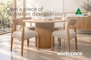 POP Drum Table paired with four Milan Chairs by Workspace