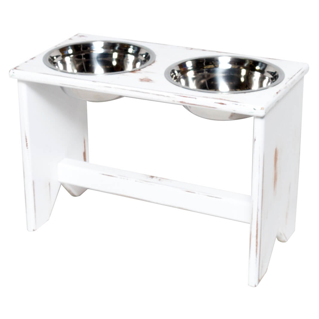 Elevated Dog Bowls Stand Wooden 2 Bowls 350 mm / 14" Tall
