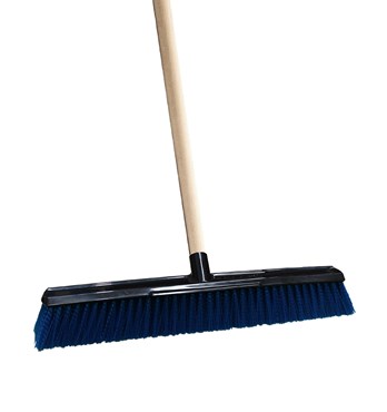 Economy Broom with Soft Bristles and Handle Image