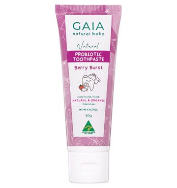 GAIA Natural Baby Natural Probiotic Toothpaste Berry Burst 50mL Image