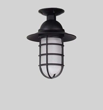 The Atomic Flared Caged Flush Ceiling Light Image