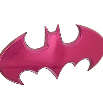 Fan Emblems Batman 3D Car Badge - 1989 Batwing Logo (Pink Chrome) Image