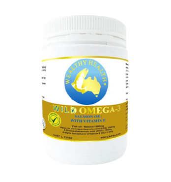 Wealthy Health Wild Omega-3 Salmon Oil with Vitamin E Image