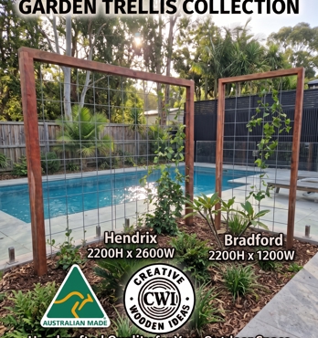 NEW Product - Landscaping from Creative Wooden Ideas - ROSCO, HENDRIX and Bradford outdoor landscaping Trellis. Direct from the Manufacuturer Image