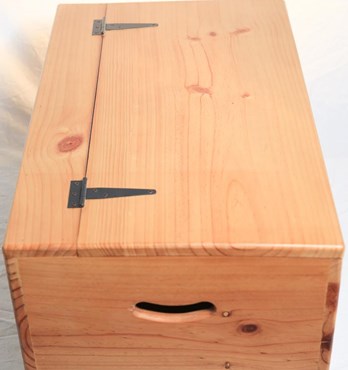 Storage Box - Wooden - Large - Flat Top - Hinged Lid - Versatile storage for the home Image