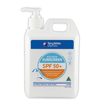 TerryWhite Chemmart Dry Touch Sunscreen SPF 50+ 1 Litre Image