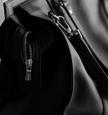 Travel Bag Pebbled Leather Platinum Image