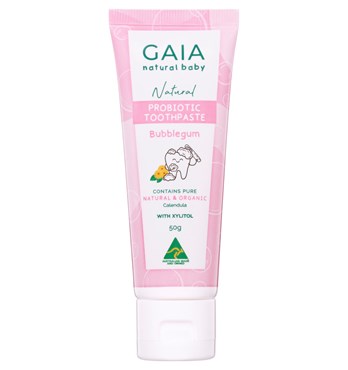 GAIA Natural Baby Natural Probiotic Toothpaste Bubblegum 50mL Image