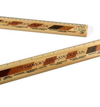 Mixed Timbers Wooden Ruler Image