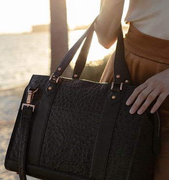 Large Handbag Ostrich Leather Image
