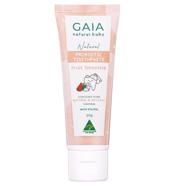 GAIA Natural Baby Natural Probiotic Toothpaste Fruit Smoothie 50mL Image