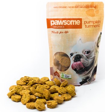 Pawsome Organics Certified Organic  Pumpkin and Turmeric Dog Treats Image
