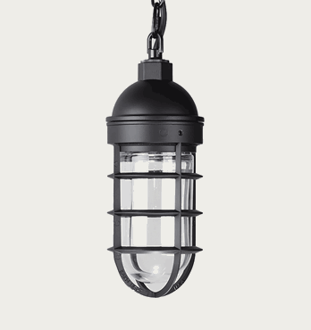 The Atomic Industrial Caged Chain Hung Pendant Image