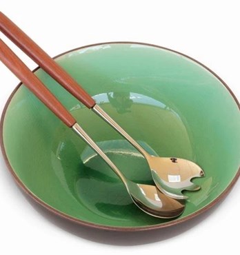 Stafford Redgum and Stainless Steel Salad Servers Image