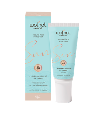 Wotnot Natural Face Sunscreen + mineral makeup BB Cream SPF 40 - IVORY Image