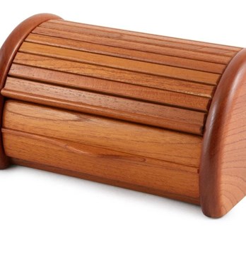 Roll Top Australian Red Cedar Jewellery Box Image