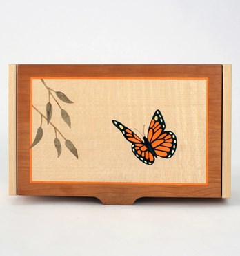 Monarch Butterfly Marquetry Box Image