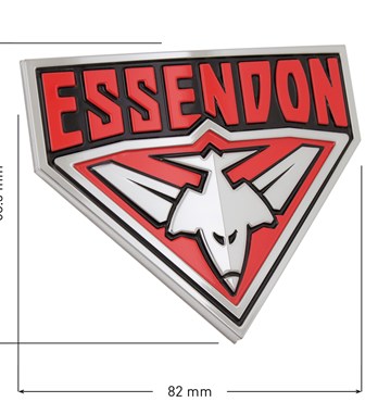 Fan Emblems Essendon Bombers 3D Chrome AFL Supporter Badge Image