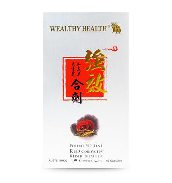Wealthy Health Potent PSP 3 in 1 Red Cordyceps + Reishi Tremella Complex Image