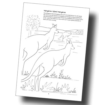 Kangaroo Island Colouring Book Image