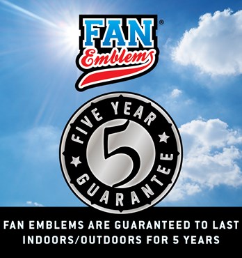 Fan Emblems Harley Quinn Domed Chrome Car Decal - Red Diamonds Logo Image