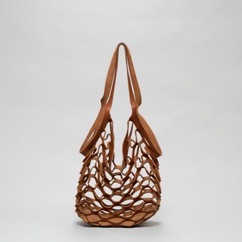 Provincial Leather Mesh Tote