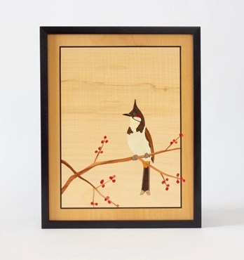 Bulbul Marquetry Artwork Image