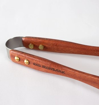 Red Hardwood Long Wooden Tongs Image