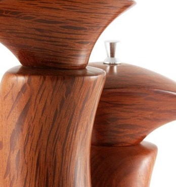 Sculptured Pair She Oak Salt & Pepper Mills Image