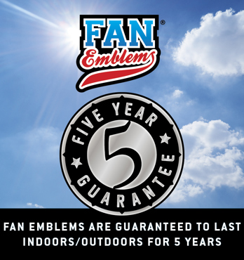 Fan Emblems Superman Domed Chrome Car Decal - Classic Logo (Black, Red, Yellow and Chrome) Image