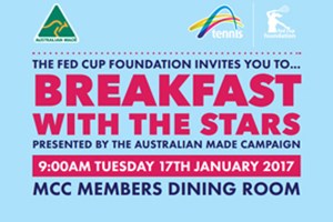 Australian Made proudly sponsoring Fed Cup Foundation's Breakfast with the Stars